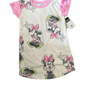 Disney Minnie Mouse Pink and White Nightgown